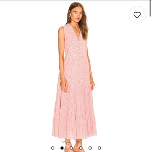 Free people Juno Maxi Dress in Guava Combo NWOT